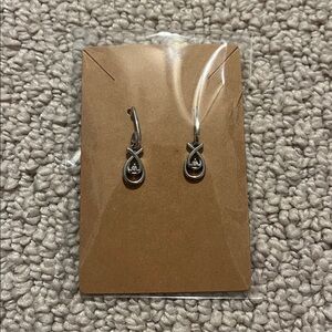 Sterling Silver Genuine Diamond Earrings